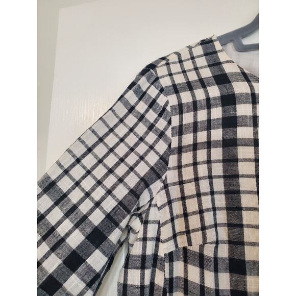 Zara Trafaluc Plaid Embroidered Drop Waist Super Cute Mini Dress, Size Small - Picture 4 of 13